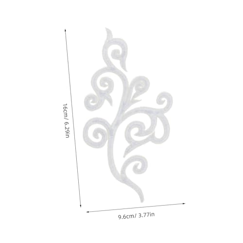 VILLFUL 5 Paare Bestickte Wolkenapplikationen Vintage Stickerei Patch für Hochzeitskleider Cheongsam Kostüme zum Aufbügeln und Annähen Silberfarbene Stoffverzierung für Brautmode von VILLFUL