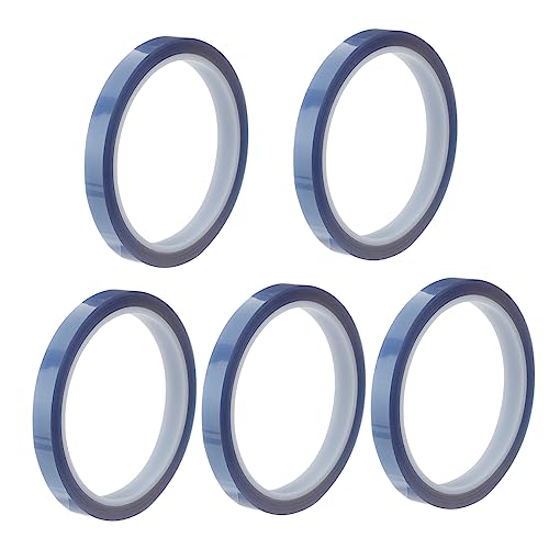 VILLFUL 5 Rollen Hitzebeständiges Klebeband Hochtemperatur Transferband für Sublimation Klebeband für Vinyl Transfer Einfach zu Verwenden und Praktisch für Bastelprojekte von VILLFUL