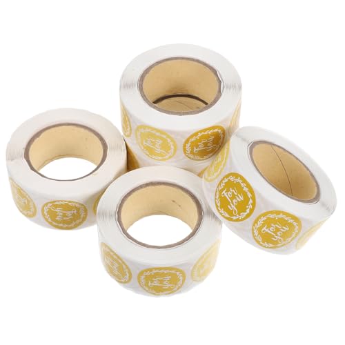 VILLFUL 5 Rollen Runde Thank You Aufkleber Selbstklebende Verpackungsetiketten für Umschläge Taschen und Geschenkverpackungen Praktische Versiegelung für Kleine Unternehmen und Versand VILLFUL 5 Rollen Runde Thank You Aufkleber Selbstklebende Verpackungsetiketten für Umschläge Taschen und Geschenkverpackungen Praktische Versiegelung für Kleine Unternehmen und Versand von VILLFUL