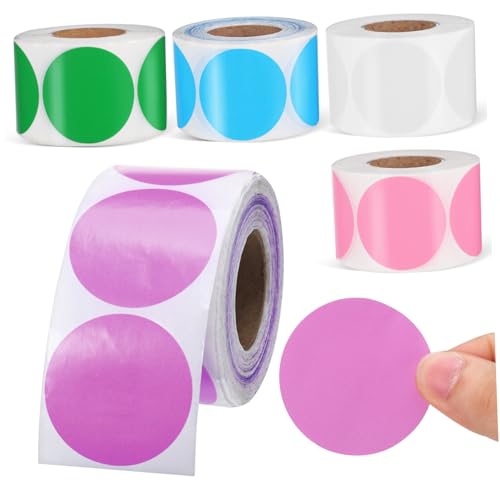 VILLFUL 5 Rollen Runde hitzebeständige Etiketten Selbstklebend Ölbeständig Farbcodierte Aufkleber für Versand Barcode Beschriftung und Sortierung Büro DIY VILLFUL 5 Rollen Runde hitzebeständige Etiketten Selbstklebend Ölbeständig Farbcodierte Aufkleber für Versand Barcode Beschriftung und Sortierung Büro DIY von VILLFUL