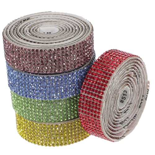 VILLFUL 5 Rollen Selbstklebendes Strassband Glitzersteine Schmucksteifen für DIY Geschenkverpackung Schmuck Handyhüllen Textilien Dekorationen Flexibel Zuschneidbar Langlebig VILLFUL 5 Rollen Selbstklebendes Strassband Glitzersteine Schmucksteifen für DIY Geschenkverpackung Schmuck Handyhüllen Textilien Dekorationen Flexibel Zuschneidbar Langlebig von VILLFUL