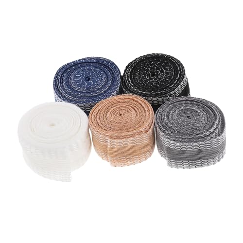 VILLFUL 5 Rollen Teiliges Saumband zum Aufbügeln für Hosen Selbstklebendes Langlebiges Klebeband zum Säumen und Reparieren Verstellbares Schnelles Hosenkürzband in Dunkelgrau Beige Blau von VILLFUL