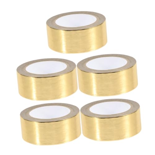 VILLFUL 5 Rollen Washi Tape Set mit Goldfolie Dekoratives Klebeband für Scrapbooking Journaling und Geschenkverpackung Selbstklebendes Langlebiges Design für Projekte und Bastelarbeiten von VILLFUL
