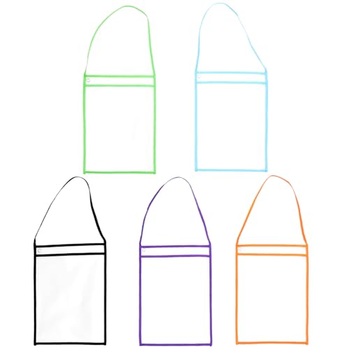 VILLFUL Einkaufstasche Aus Kunststoff Transparente Dokumententaschen 5 Stück Hängemappen Wiederverwendbar Robust Und Langlebig Für Bürobedarf von VILLFUL