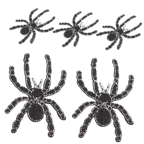 VILLFUL Gestickter Spinnenaufnäher Zum Aufbügeln 5 Stück Spinnenflicken Für Kleidung Diy-spinnenflicken Zur Dekoration VILLFUL Gestickter Spinnenaufnäher Zum Aufbügeln 5 Stück Spinnenflicken Für Kleidung Diy-spinnenflicken Zur Dekoration von VILLFUL