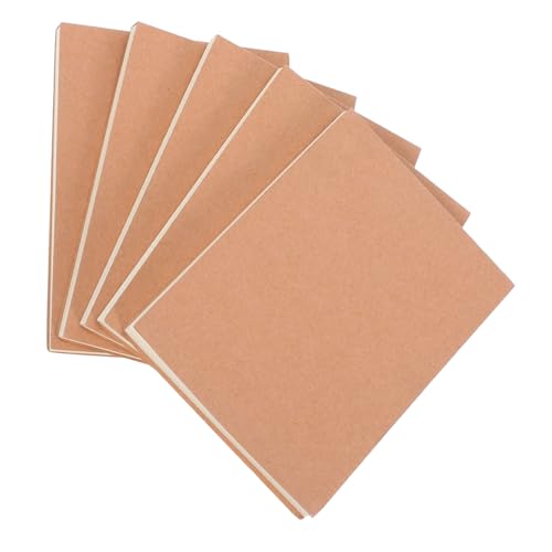VILLFUL 5 Stück Blanko Notizblöcke Vielseitige Mini Notizbücher für Notizen Skizzieren und Planen Robustes Kraftpapier für Büro und Unterwegs von VILLFUL