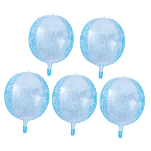 VILLFUL 5 Stück Flocken Ballons Aluminium Folienballons für Geburtstagsfeiern Party Dekoration Langlebige und Druckbeständige Luftballons für Themenpartys und Fotohintergründe von VILLFUL