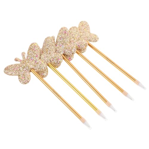 VILLFUL 5 Stück Glitzer Schmetterling Kugelschreiber Ergonomisch Schreibstift Komfortgriff für Schule Büro Kreatives Schreiben für Lehrer Schüler Frauen von VILLFUL