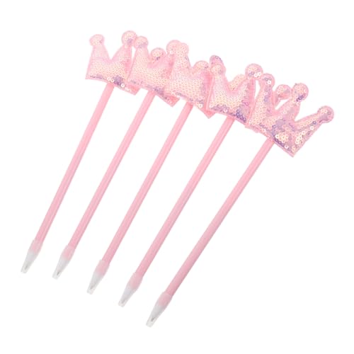 VILLFUL 5 Stück Glitzer-kugelschreiber mit Kronenmotiv Kreative Bunte Stifte für Mädchen und Erwachsene Stylische Büro Schulmaterialien als Partygeschenk für Kreative Schreibideen von VILLFUL