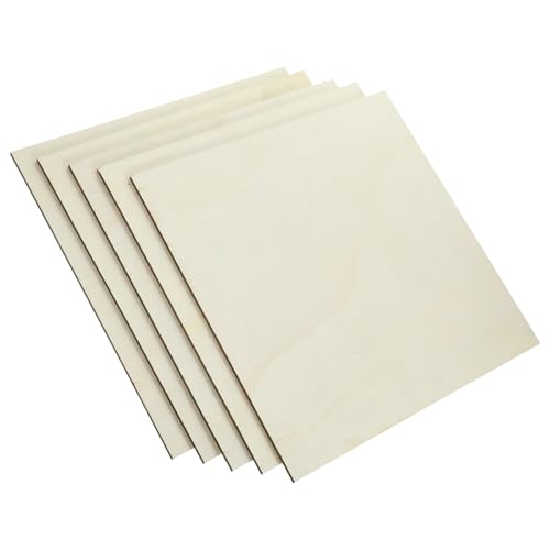 VILLFUL 5 Stück Holzplatten für Bastelarbeiten Unbehandelte Holzblätter mit Glatter Oberfläche für DIY Projekte Malen und Gravieren VILLFUL 5 Stück Holzplatten für Bastelarbeiten Unbehandelte Holzblätter mit Glatter Oberfläche für DIY Projekte Malen und Gravieren von VILLFUL