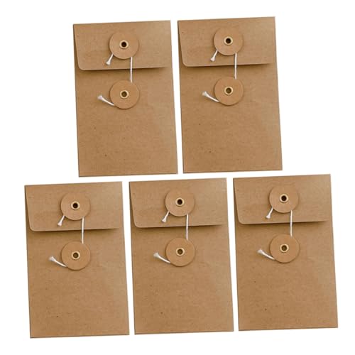 VILLFUL 5 Stück Kraftpapier Umschläge Schnurverschluss Retro Handgemachte Aufbewahrung für Dokumente Einladungen und Grußkarten VILLFUL 5 Stück Kraftpapier Umschläge Schnurverschluss Retro Handgemachte Aufbewahrung für Dokumente Einladungen und Grußkarten von VILLFUL