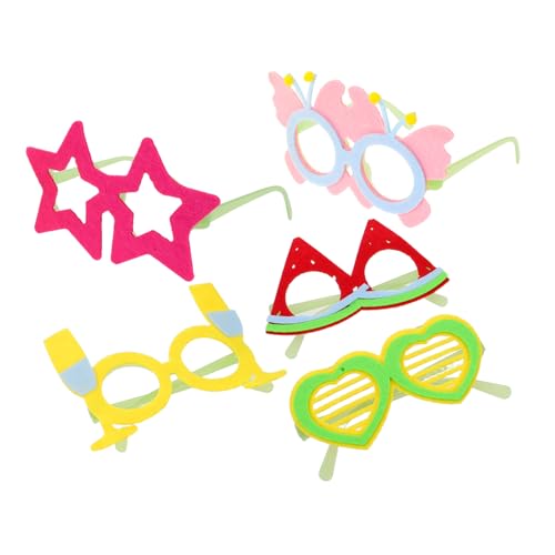 VILLFUL 5 Stück Leuchtende Kinderparty-brillen The-dark Partybrillen für Kindergeburtstag und Foto Requisiten Vielseitige Partydeko für Luau und Nachtveranstaltungen von VILLFUL
