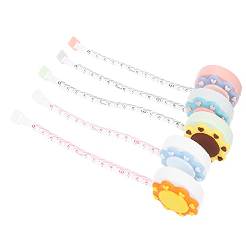 VILLFUL 5-teiliges Mini-maßband-set Einziehbares Maßband Für Nähen Körpermaßband Mit Druckknopf Kleines Maßband Für Haushalt Und Reise von VILLFUL