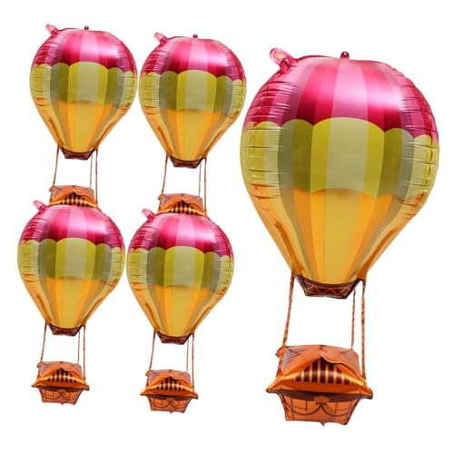 VILLFUL 5 Stück Teiliges Aluminium Folienballons im Luftballon Design für Geburtstagsfeiern und Festlichkeiten Partydekoration und Fotohintergrund von VILLFUL