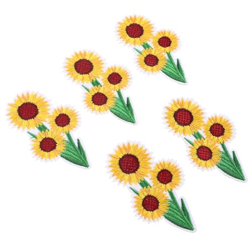 VILLFUL 5 Stück Teiliges Bestickte Sonnenblumen Aufbügler Patches Bunte DIY Bügelflicken für Jacken Taschen Schuhe Kleidung Strapazierfähige Stoffapplikationen zur Verschönerung und VILLFUL 5 Stück Teiliges Bestickte Sonnenblumen Aufbügler Patches Bunte DIY Bügelflicken für Jacken Taschen Schuhe Kleidung Strapazierfähige Stoffapplikationen zur Verschönerung und von VILLFUL