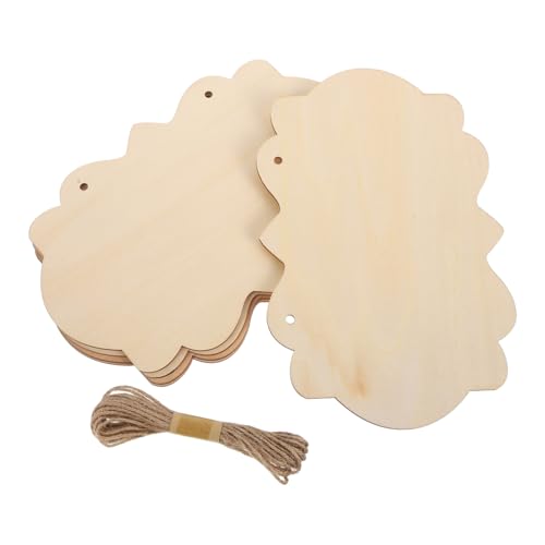 VILLFUL 5 Stück Teiliges Große Holzschilder aus Basswood Naturbelassen und Leicht Inklusive Juteseil Vielseitige DIY Holzanhänger für Tür Wanddekoration Blanko Holztafeln zum Bemalen und VILLFUL 5 Stück Teiliges Große Holzschilder aus Basswood Naturbelassen und Leicht Inklusive Juteseil Vielseitige DIY Holzanhänger für Tür Wanddekoration Blanko Holztafeln zum Bemalen und von VILLFUL