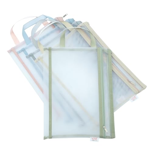 VILLFUL 5 Stück Teiliges Mesh Zipper Pouch Bags Transparente Große Kapazität Aufbewahrungstaschen für Dokumente Vielseitige Organizer für Bürobedarf Verschleißfest und Reißfest VILLFUL 5 Stück Teiliges Mesh Zipper Pouch Bags Transparente Große Kapazität Aufbewahrungstaschen für Dokumente Vielseitige Organizer für Bürobedarf Verschleißfest und Reißfest von VILLFUL