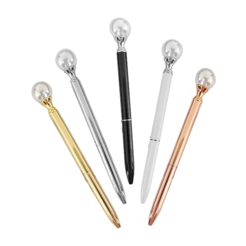 VILLFUL 5 Stück Teiliges Metall Kugelschreiber mit Künstlichem Perlenfinish Elegant und Tragbar für Bürobedarf und Studenten Reibungsloses Schreiben ohne Verschmieren Langlebige VILLFUL 5 Stück Teiliges Metall Kugelschreiber mit Künstlichem Perlenfinish Elegant und Tragbar für Bürobedarf und Studenten Reibungsloses Schreiben ohne Verschmieren Langlebige von VILLFUL