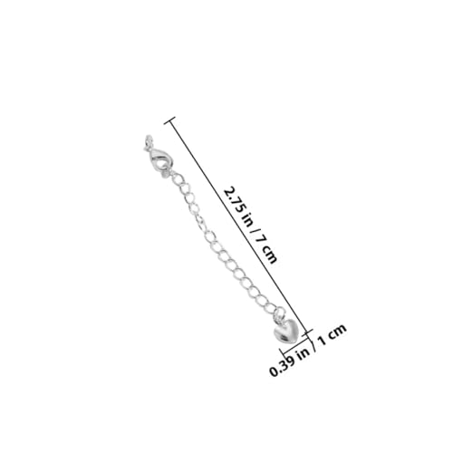 VILLFUL 5 Stück Teiliges Silberfarbene Hummerkarabiner Verlängerungsketten für DIY Armband Halskettenverlängerung Einfache Montage Vielseitig Einsetzbar für Schmuckzubehör VILLFUL 5 Stück Teiliges Silberfarbene Hummerkarabiner Verlängerungsketten für DIY Armband Halskettenverlängerung Einfache Montage Vielseitig Einsetzbar für Schmuckzubehör von VILLFUL