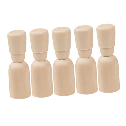 VILLFUL 5 Stück Teiliges Unvollendete Holzfiguren zum Bemalen Diy Holzpuppen für Kreative Dekoration Natürliches Holz für für Bastelprojekte VILLFUL 5 Stück Teiliges Unvollendete Holzfiguren zum Bemalen Diy Holzpuppen für Kreative Dekoration Natürliches Holz für für Bastelprojekte von VILLFUL