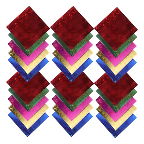 VILLFUL 50 Blatt Origami-Faltpapier: Quadratisches, handgefertigtes, glänzendes Bastelpapier zum Selbermachen für Weihnachtsdekorationen und Origami- -Projekte von VILLFUL
