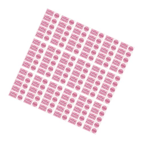VILLFUL 50 Blatt Zerbrechlichkeitsaufkleber, Versandwarnaufkleber, Zerbrechlichkeitsband, Zerbrechlichkeitspaketaufkleber, Verpackungsaufkleber, Zerbrechlichkeitswarnetiketten, von VILLFUL