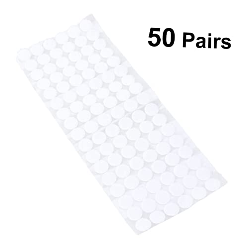 VILLFUL 50 Paare Rundes Klettband Selbstklebend Haftstark Doppelseitig Polyester Nylon Weiß für Kabelbinder Befestigung Büro Schule VILLFUL 50 Paare Rundes Klettband Selbstklebend Haftstark Doppelseitig Polyester Nylon Weiß für Kabelbinder Befestigung Büro Schule von VILLFUL