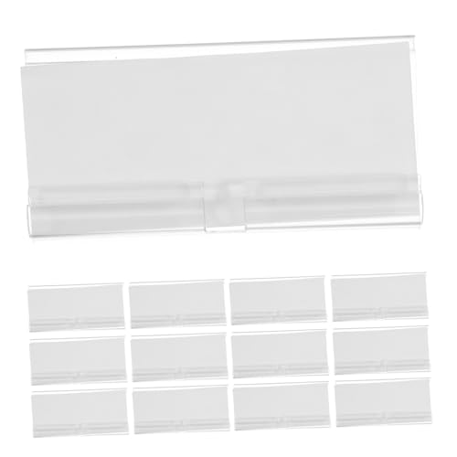 VILLFUL 50 Satz Transparente Etikettenhalter für Preisschilder Clips für Supermärkte Geschäfte und Verkaufsregale für Klare Produktpräsentation und Vielseitigen Einsatz von VILLFUL