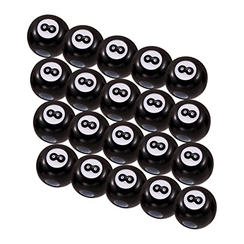 VILLFUL 50 Stück Acryl Billardperlen Schwarz Kugeln Spacer Perlen für Armband Basteln DIY Schmuckherstellung Halsketten Bastelperlen mit Glänzender Oberfläche und Langlebigem Material von VILLFUL