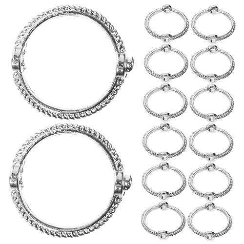 VILLFUL 50 Stück DIY Metallperlen Runde Spacer Ringe für Schmuckherstellung Doppellochige Bead Frames für Armbänder und Silberfarbene Ausführung VILLFUL 50 Stück DIY Metallperlen Runde Spacer Ringe für Schmuckherstellung Doppellochige Bead Frames für Armbänder und Silberfarbene Ausführung von VILLFUL