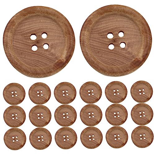 VILLFUL Holzknöpfe Zum Annähen Näh Zubehör Für Kleidung Bastelknöpfe Aus Holz Handgefertigte Dekorative Knöpfe von VILLFUL