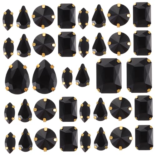 VILLFUL 50 Stück Goldene Tretlager Klauenbohrer, Kleidung, Nähen Von Strasssteinen, Kleiderzubehör, DIY Herstellungsmaterialien, DIY Materialien, Zarte Kleine Strasssteine, DIY von VILLFUL