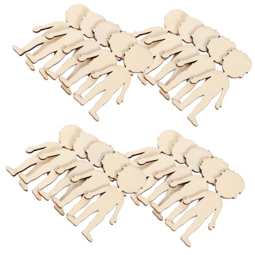 VILLFUL 50 Stück Holzfiguren Jungen DIY Bastelset aus Naturholzscheiben zum Selbstbemalen Robuste Holzspäne für Dekorationsprojekte Kreative Bastelmaterialien für Kindergarten und Zuhause VILLFUL 50 Stück Holzfiguren Jungen DIY Bastelset aus Naturholzscheiben zum Selbstbemalen Robuste Holzspäne für Dekorationsprojekte Kreative Bastelmaterialien für Kindergarten und Zuhause von VILLFUL