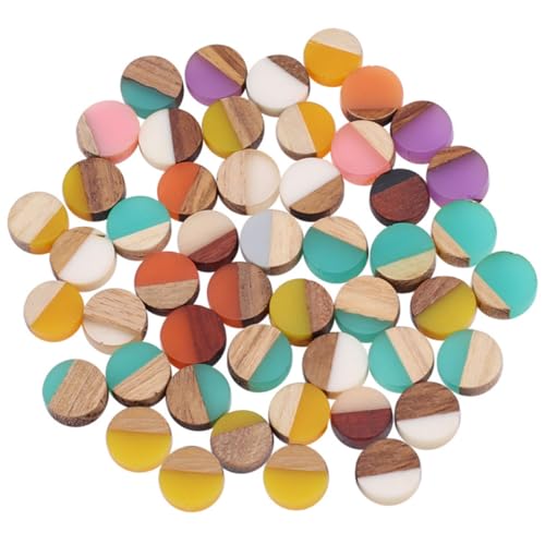 VILLFUL 50 Stück Holzpatch Zubehör, Schmuck, Harz Cabochons, Schlüssel, DIY Charm, Halskettenherstellung, DIY Schmuckanhänger, DIY Schmuckmaterial, Holzgeometrie Fliesen, Handgefertigtes VILLFUL 50 Stück Holzpatch Zubehör, Schmuck, Harz Cabochons, Schlüssel, DIY Charm, Halskettenherstellung, DIY Schmuckanhänger, DIY Schmuckmaterial, Holzgeometrie Fliesen, Handgefertigtes von VILLFUL