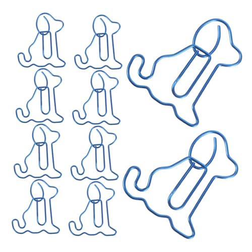 VILLFUL 50 Stück Hunde-Büroklammer Tier-Lesezeichen-Clips hund büroklammern Büroklammer in Tierform Lustige Papierklammern süße Planerclips Halter für Büroklammern Metall Blau VILLFUL 50 Stück Hunde-Büroklammer Tier-Lesezeichen-Clips hund büroklammern Büroklammer in Tierform Lustige Papierklammern süße Planerclips Halter für Büroklammern Metall Blau von VILLFUL