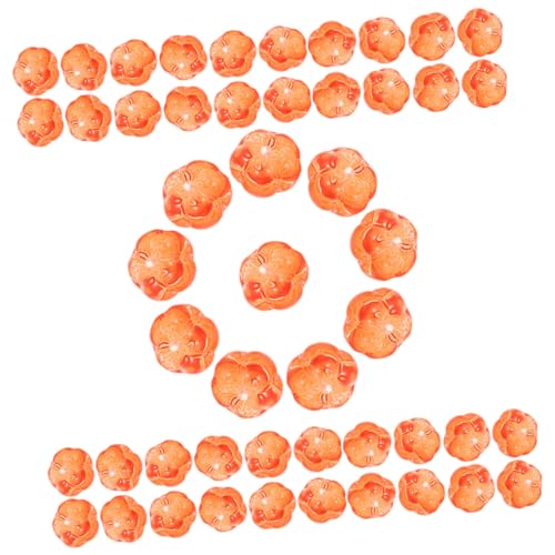 VILLFUL 50 Stück Kürbisperlen, Lose Perlen Zum Basteln, Handgefertigte Bastelperlen, DIY Lose Perlen, Armbandherstellung, Lose Perlen, Elegante Lose Perlen, Glasperlen, Thanksgiving von VILLFUL