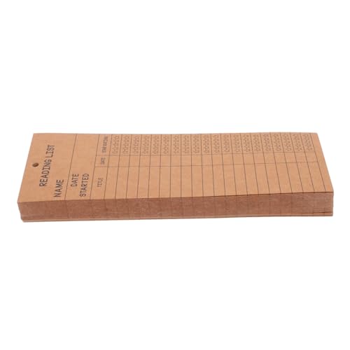 VILLFUL 50 Stück Leselisten Lesezeichen aus Blanko Papier mit Loch Stabile Bibliothekskarten aus Gelbem Kraftpapier Praktischer Lesetracker für Schüler Lehrer Handliche Buchseitenmarker VILLFUL 50 Stück Leselisten Lesezeichen aus Blanko Papier mit Loch Stabile Bibliothekskarten aus Gelbem Kraftpapier Praktischer Lesetracker für Schüler Lehrer Handliche Buchseitenmarker von VILLFUL