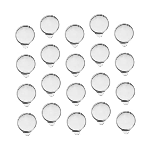 VILLFUL 50 Stück Ohrclip Trays aus Silberne DIY Ohrclips Schmuckzubehör Langlebige Ohrringrohlinge für Ohrklemme Basteln und Schmuckherstellung von VILLFUL