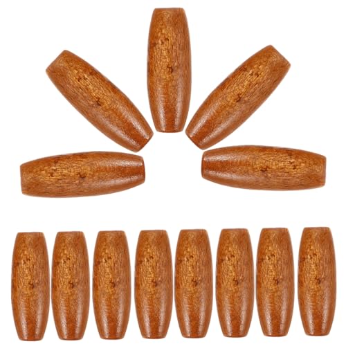 VILLFUL Ovale Holzperlen 50 Stück Ovale En-perlen Für Die Schmuckherstellung Bastelperlen Löcher Mit 2 5 Mm Durchmesser Holz-abstandshalterperlen von VILLFUL