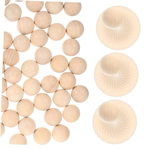 VILLFUL Runde Holzperlen Ohne Löcher Für Basteln Natürliche Holzkugeln Zum Handwerken Kleine Unbehandelte Kugeln Für Diy-projekte von VILLFUL