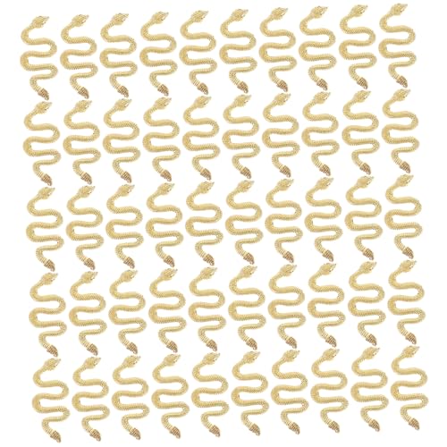 VILLFUL 50 Stück Schlangen Nagel Charms aus Langlebigem Legierungsmetall Retro Snake design Funkelnde Nail Art Dekoration für Nägel Einfach Anzuwenden für Nail Art DIY und Professionelle von VILLFUL