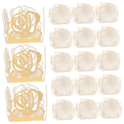 VILLFUL 50 Stück Schokoladenpapierbecher, Hochzeits Schokoladenverpackung, Dekorativer Schokoladenhalter, Hochzeits Schokoladentablett, Schokoladenverpackungspapier, von VILLFUL