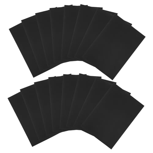 VILLFUL 50 Stück Schwarze Kartonpapier Dickes Schwarz für DIY Bastelprojekte Scrapbooking Einladungen und Zeichnungen Glatte Textur für Präzise Schnitte von VILLFUL