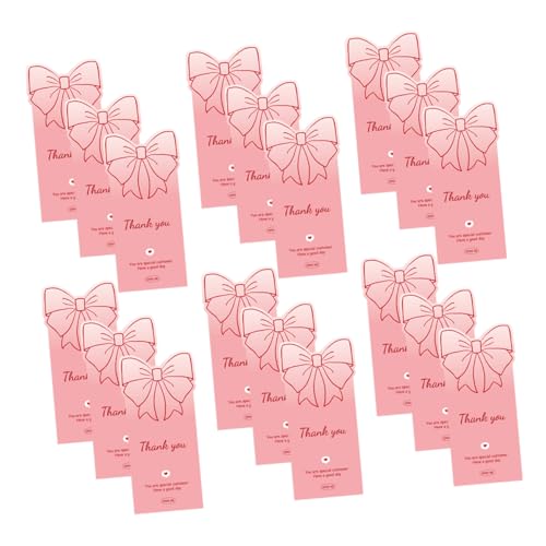VILLFUL 50 Stück Selbstklebende Dankeschön Aufkleber mit Dekorativen Schleifen Versiegeln von Umschlägen Geschenkverpackungen und von VILLFUL