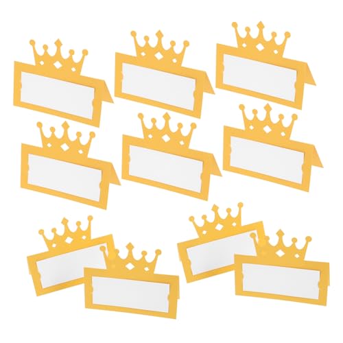 VILLFUL 50 Stück Sitzplatzkarte Bankett-Tischkarte Zeltkarten aus Papier Tischkarten für die Tischdekoration leere hochzeitsschilder Hochzeit Tischzelt Karte Platzkarten mit Namen Golden von VILLFUL