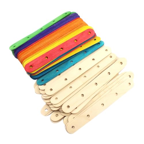 VILLFUL 50 Stück Teiliges Bunte Jumbo holzstäbe mit Löchern Farbige Holz eisstäbchen für DIY Bastelprojekte Umweltfreundliche Glatte Holzstäbe für Schule Party und Kreative VILLFUL 50 Stück Teiliges Bunte Jumbo holzstäbe mit Löchern Farbige Holz eisstäbchen für DIY Bastelprojekte Umweltfreundliche Glatte Holzstäbe für Schule Party und Kreative von VILLFUL