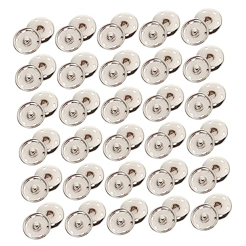 VILLFUL 50 Stück Teiliges Druckknopf Langlebige Legierte Press Studs mit Knopflöchern zum Annähen Unsichtbare Verschlüsse für Kleidung Taschen Jacken DIY Nähzubehör von VILLFUL