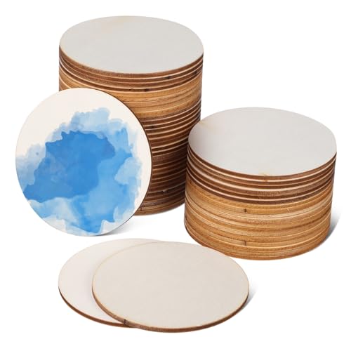 VILLFUL 50 Stück Teiliges Runde Unbehandelte Holzscheiben aus Pappelholz Glatte Oberfläche Natürliche Holzrundlinge zum Basteln Dekorieren Bemalen und Gravieren für DIY Projekte VILLFUL 50 Stück Teiliges Runde Unbehandelte Holzscheiben aus Pappelholz Glatte Oberfläche Natürliche Holzrundlinge zum Basteln Dekorieren Bemalen und Gravieren für DIY Projekte von VILLFUL