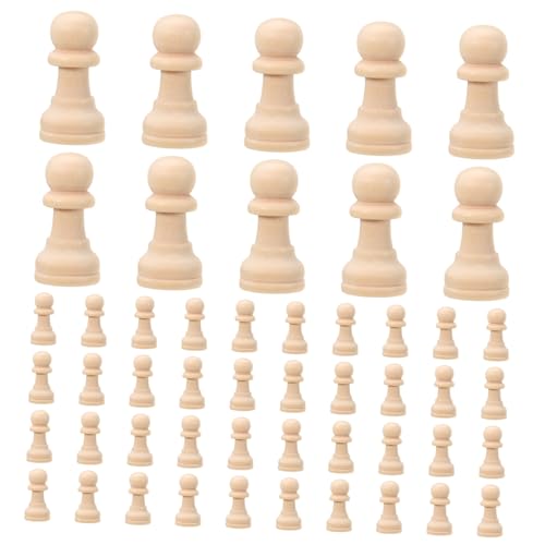 VILLFUL 50 Stück Teiliges Schachfiguren aus Naturbelassenem Lotus Holz Unbemalt Leichte Schachbrett Zubehörteile für Brettspiele und DIY Bastelprojekte und Kompakt Ersatzstücke VILLFUL 50 Stück Teiliges Schachfiguren aus Naturbelassenem Lotus Holz Unbemalt Leichte Schachbrett Zubehörteile für Brettspiele und DIY Bastelprojekte und Kompakt Ersatzstücke von VILLFUL