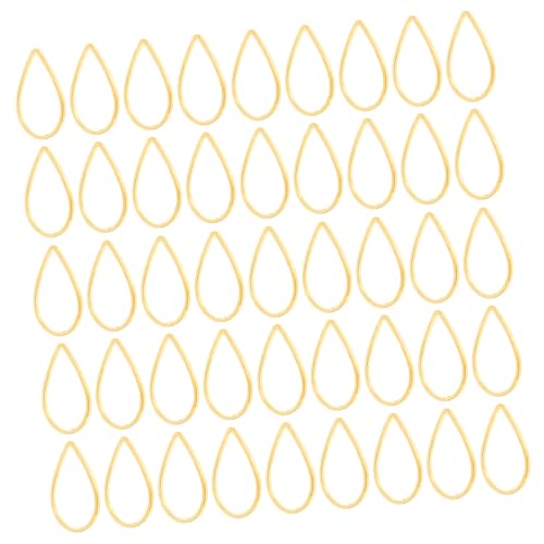 VILLFUL 50 Stück Wasserfall Kupferringe für DIY Schmuckherstellung Hohe für Ohrringe und Modeaccessoires Goldfarbe von VILLFUL